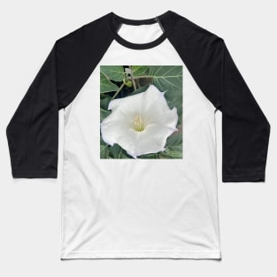 Speak Your Truth with the White Trumpet Flower Baseball T-Shirt